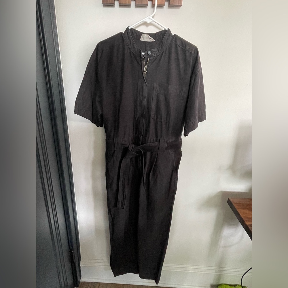 Everlane Black Organic Cotton Jumpsuit